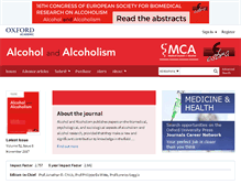 Tablet Screenshot of alcalc.oxfordjournals.org