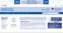 Desktop Screenshot of aje.oxfordjournals.org